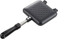 ヨシカワ ホットサンドメーカー 焼き目がサクサク シングル フッ素加工 ななめ焼き目 ガス火専用 SJ2408 …