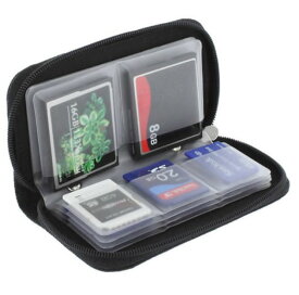 メモリーカードケース 《ブラック》 22枚収納 メモリーカードホルダー SDカード microSDカード マイクロSD CFカード[定形外郵便、送料無料、代引不可]