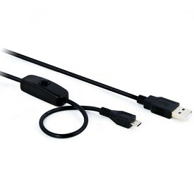 Raspberry Pi用 電源ケーブル USB AオスーMicroUSBオス スイッチ付き ラズベリーパイ[定形外郵便、送料無料、代引不可] USB_C