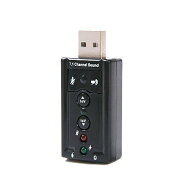 7.1ch USB 外部 サウンドカード オーディオ アダプター USB バスパワー ヘッドホンジャック マイクジャッ…