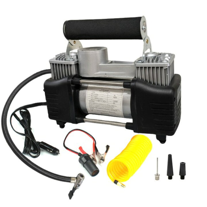 楽天市場】コンパクト エアコンプレッサー DC12V 毎分85L シングル 
