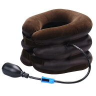 エアー ネック ホールド ストレッチャー サポーター 肩こり 首こり 首筋 牽引 補正 デスクワーク 車 枕[…