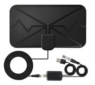 地デジ対応 ペーパーアンテナ HDTV アンテナ 地上波 VHF UHF 窓際 室内アンテナ 小型 (ホワイト)[定形外…