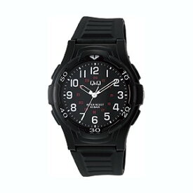 シチズン CITIZEN Q&Q メンズ腕時計 カラーウオッチ 10気圧防水 ブラック文字盤 ラバーベルト V31A-009VK[定形外郵便、送料無料、代引不可]