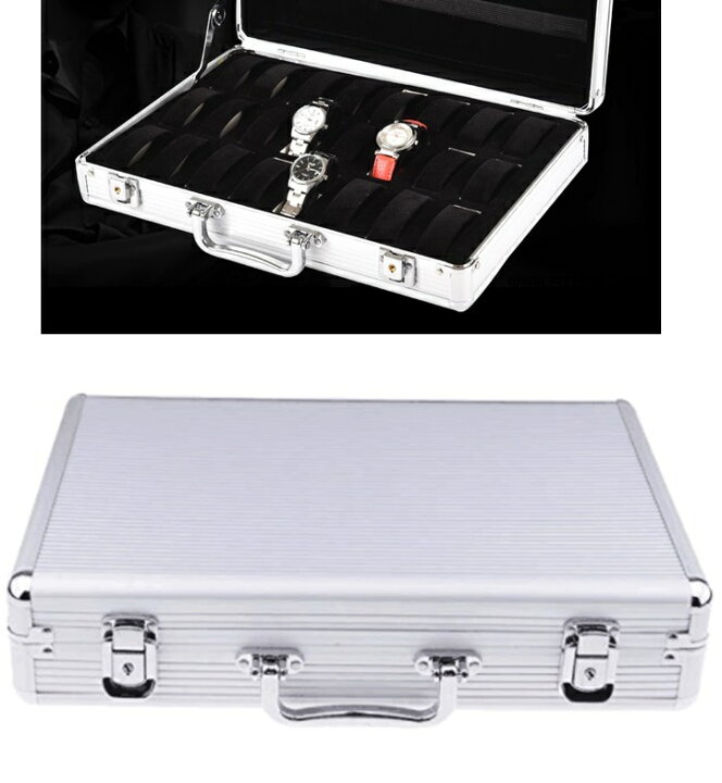 楽天市場】アタッシュケース型 腕時計 収納ケース アルミ製 時計  