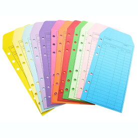 現金封筒 予算封筒 12枚セット ファイリング 6穴 お金管理 予算シート 節約 家計管理 予算管理 家庭用 仕事用 業務用 [ゆうパケット発送、送料無料、代引不可]