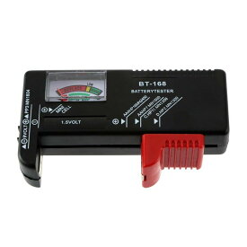 YKS バッテリーテスター 電池チェッカー/電池残量測定器 ブラック 乾電池やボタン電池の残量チェック BT-168[ゆうパケット発送、送料無料、代引不可]