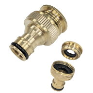ネジ付き 蛇口ニップル 1/2 3/4 インチ コネクター 水道ホース 接続 ジョイント[定形外郵便、送料無料、…