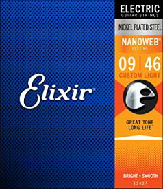 Elixir エリクサー エレキギター弦 NANOWEB Custom Light .009-.046 #12027 【国内正規品】[定形外郵便、送料無料、代引不可]