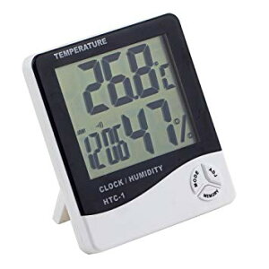 5機能搭載 デジタル温度計 湿度計 掛け時計 置時計 兼用 温湿度計 目覚まし カレンダー[ゆうパケット発送、送料無料、代引不可]