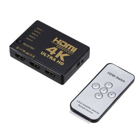 5入力1出力 HDMI切替器 リモコン付き HDMIセレクター 切り替え 分配器 4K 3D映像[ゆうパケット発送、送料無料、代引不可]