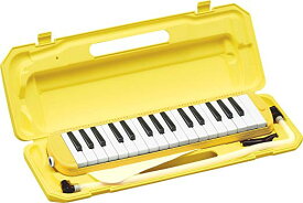 KC キョーリツ 鍵盤ハーモニカ メロディピアノ 32鍵 イエロー P3001-32K/YW (ドレミ表記シール・クロス・お名前シール付き)[送料無料(一部地域を除く)]