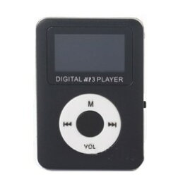 ミニ MP3プレーヤー 《ブラック》 小型 コンパクト microSDカード式 デジタルオーディオプレーヤー[定形外郵便、送料無料、代引不可]