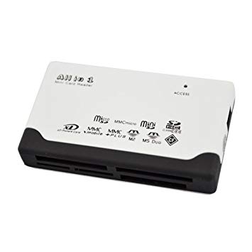 6in1 メモリーカードリーダー ライター USBケーブル付 micro SD MMC SDHC CF メモリースティック XD 読み書き[定形外郵便、送料無料、代引不可]