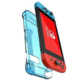 Nintendo Switch 専用 保護ケース クリアブルー ハードケース Joy-Con 傷防止[ゲーム][定形外郵便、送料無料、代引不可]