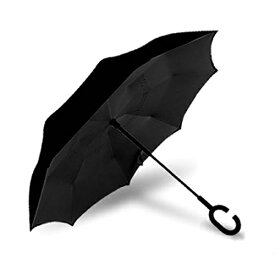 逆さになる傘 SAKA様 逆さ傘 濡れない (ブラック)[送料無料(一部地域を除く)]