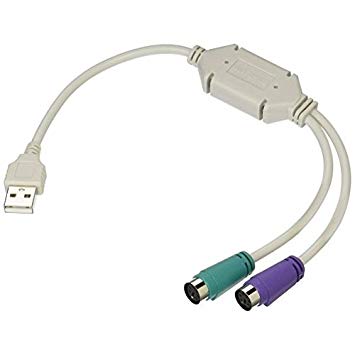 PS 2-USB変換アダプタ PS2 to USB アダプター[定形外郵便、送料無料、代引不可]