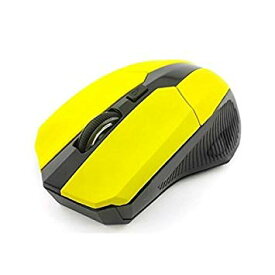 マウス ワイヤレス ゲーミングマウス USB 光学式 4ボタン 2.4G (イエロー)[定形外郵便、送料無料、代引不可]