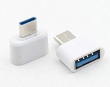 OTG対応　USB-A　to　変換アダプタ　《ホワイト》[定形外郵便、送料無料、代引不可]　USB　Type-C