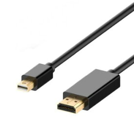 Mini DisplayPort - HDMI 変換ケーブル 《ブラック》 1.8m[ゆうパケット発送、送料無料、代引不可]