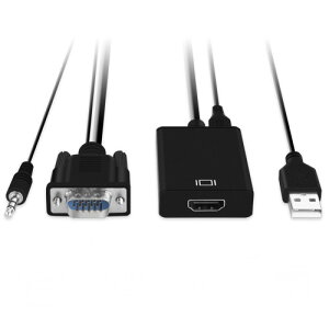 VGA to HDMIϊA_v^P[u Ro[^[ o̓rfI j^I[fBIp USBd[䂤pPbgAAs] a_hdmi