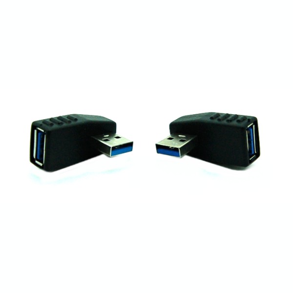 90度 USB3.0 アダプタ 左向き 右向き セット 直角 方向 変換 USB コネクタ[定形外郵便、送料無料、代引不可]