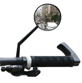 自転車 バックミラー 360度回転 凸面鏡 サイドミラー ハンドルミラー ハンドルバー[ゆうパケット発送、送料無料、代引不可]