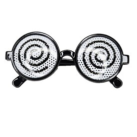 ぐるぐる めまい おもしろメガネ 《眩暈》 パーティ 仮装 コスプレ 眼鏡 めがね サングラス[定形外郵便、送料無料、代引不可]