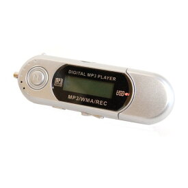 MP3プレーヤー 電池式 8GB内蔵 《シルバー》 USBメモリ機能 デジタルオーディオプレーヤー 音楽再生 録音 小型 軽量 ポータブル[定形外郵便、送料無料、代引不可]