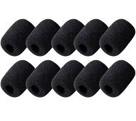 10個セット マイクスポンジ 内径8mm マイクカバー ヘッドセット インカム ピンマイク ミニ 風防 雑音防止…