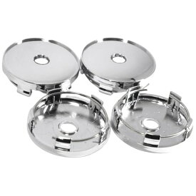 センターキャップ メッキ 60mm 4個セット ホイール シルバー ハブ 蓋 キャップ DIY 車 カスタム[定形外郵便、送料無料、代引不可]