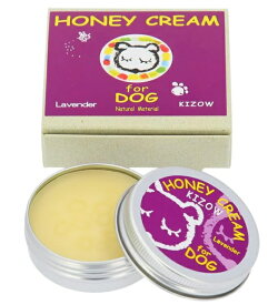 肉球クリーム 犬 ハニークリーム ラベンダー 25m 肉球保護 lKIZOW 犬 猫 ドットわん[定形外郵便、送料無料、代引不可]