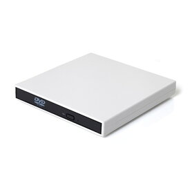 外付け ポータブルDVDドライブ 《ホワイト》 USB2.0バスパワー CD-R CD-ROM DVD-ROM Windows対応[送料無料(一部地域を除く)]