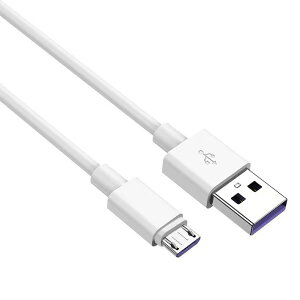 microUSB �[�d�P�[�u�� 1m �z���C�g 5A�}���[�d micro USB �}�C�N��USB Android �A���h���C�h[��`�O�X�ցA���������A����s��]