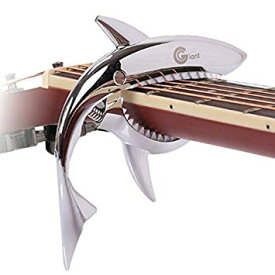 ギター用 サメ形 カポタスト 《シルバー》 スチール製 金属製 鮫 シャーク カポ[ゆうパケット発送、送料無料、代引不可]