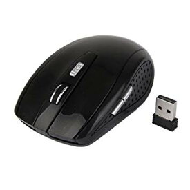マウス ワイヤレスマウス 《ブラック》 USB 光学式 6ボタン マウス 無線 2.4G[その他PC][定形外郵便、送料無料、代引不可]