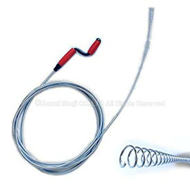 スプリングワイヤーブラシ 5メートル/5m 水洗パイプクリーナー トイレ キッチン 排水溝 洗面所 風呂 雨どい 詰まり 臭いに 掃除 [並行輸入品][送料無料(一部地域を除く)]