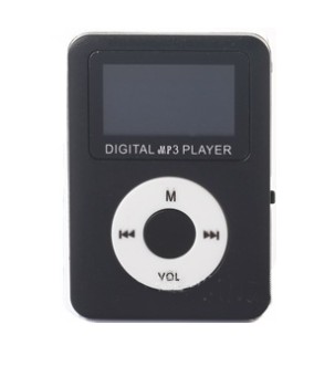 ミニ MP3プレーヤー 《ブラック》 小型 コンパクト microSDカード式 デジタルオーディオプレーヤー [定形外郵便、送料無料、代引不可]