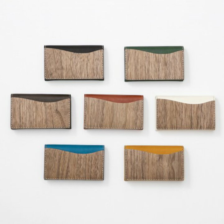 VARCO REAL WOOD デザインカードケース 名刺入れ メンズ レディース 革 本革 ヌメ革 革製 レザー 木 木製 天然木 日本製 和柄 革小物 女性用 ブランド かわいい シンプル ビジネス おしゃれ ヴァーコ ギフト プレゼント 父の日 母の日 バレンタイン varco楽天