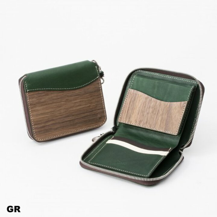 楽天市場】VARCO REAL WOOD ジップウォレット 財布 二つ折り 本革 革製 