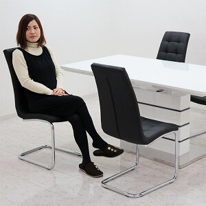 伸長式ダイニングテーブルセット 4人掛け 白 ホワイト ハイバックチェア リビング カンティレバーチェア 伸縮ダイニングテーブル 幅160cm 幅200cm ダイニングテーブル 伸縮 セッ ト 5点セット