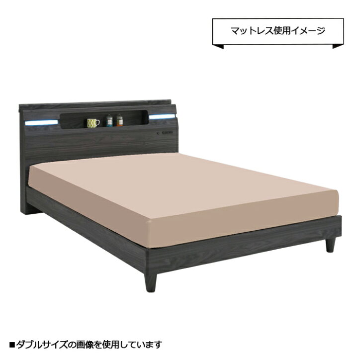 楽天市場】ワイドダブルベッド フレーム 宮付き ローベッド 黒 