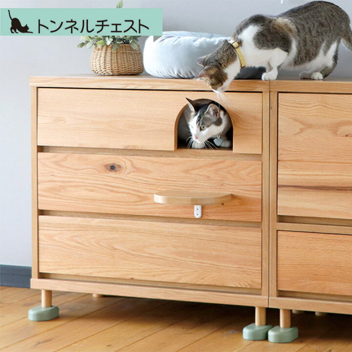 楽天市場】猫 ねこ ネコ 猫家具 チェスト ロー コンパクト 省スペース  