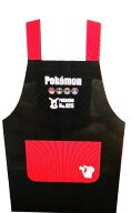 エプロン　ポケットモンスター　POKETMONNSTER　【ポケモン】　130cm　黒色　ブラック　赤い色のポケット…