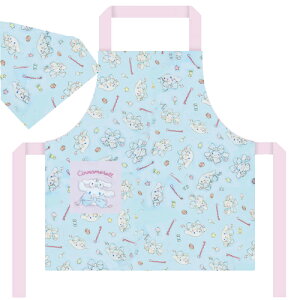 【送料込(クリックポストで発送)】エプロン シナモロール サンリオ サロンジェ 42941 シナモン エプロン130cm+三角巾セット サックス 子供用 キッズ キャラクターエプロン