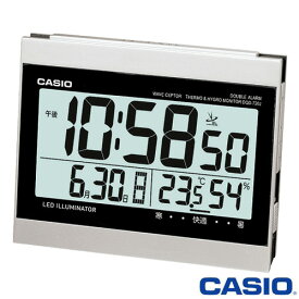 カシオ 電波置き時計 温度計＋湿度計付き 720J (シルバー)