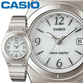 カシオ ウェーブセプター 10DJ レディース ホワイト （アラビア数字） ステンレスバンド タフソーラー 電波時計 CASIO Wave Ceptor