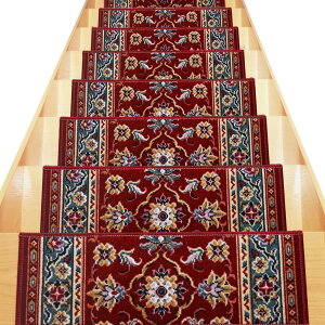 ベルギー製 高級 階段マット 13枚組 22cm×67cm (ラリスタン) 【送料無料】 階段 マット 13枚セット インテリア 滑り止め キズ防止 傷防止 転倒防止 ペット 犬 猫 滑り止めシート 冷え対策 寒さ