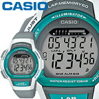 カシオ スポーツギア スポーツウオッチ 1000H BLI レディース グリーン×グレー 樹脂バンド ランニング ジョギング CASIO SPORTS GEAR FOR RUNNING