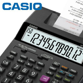 CASIO プリンター電卓 加算器方式 セミデスクタイプ HR170RCBK リプリント機能/チェック機能/2色印字/12桁/原価・売価・利益率計算に便利な専用キー/2電源方式